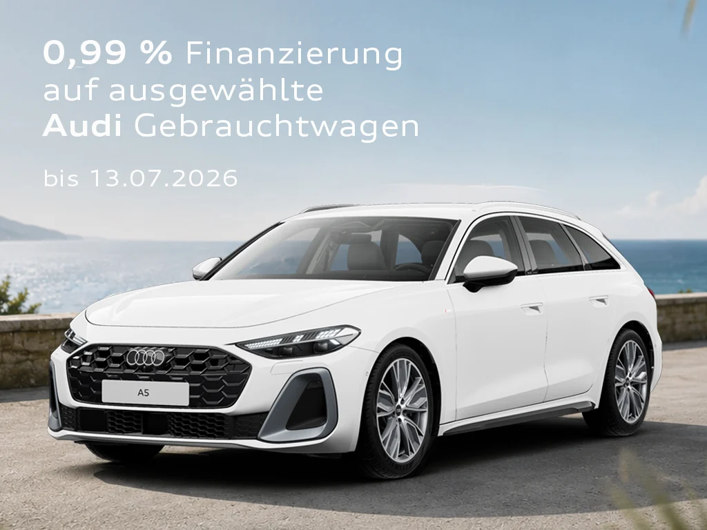 Audi Gebrauchtwagen A5 Autohaus Vatterott weißes Fahrzeug