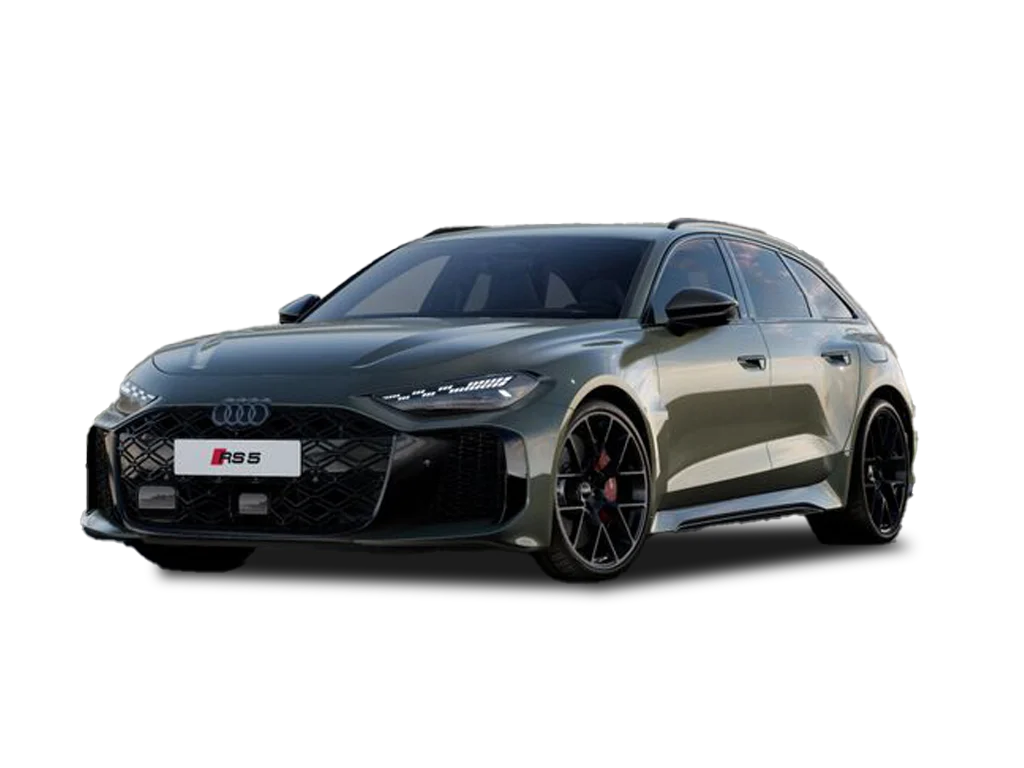 Audi RS 5 avant gruen freisteller schwarz